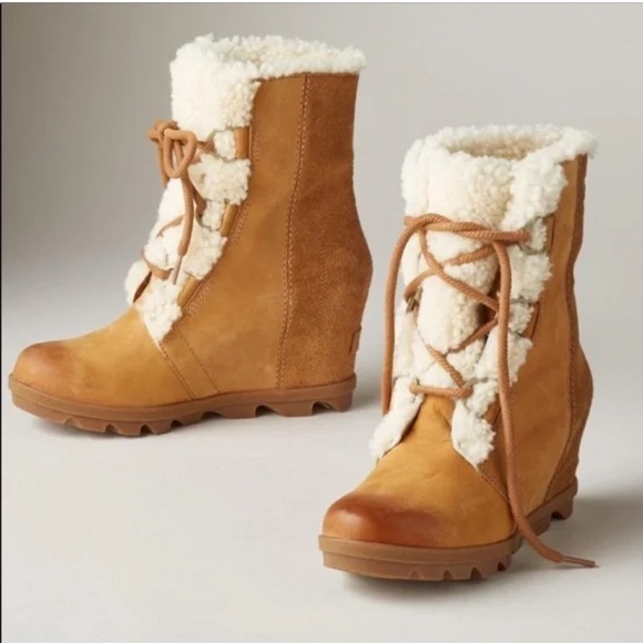 Sorel Women's Joan of Arctic Wedge II Shearling Boots - Picture 2 of 7